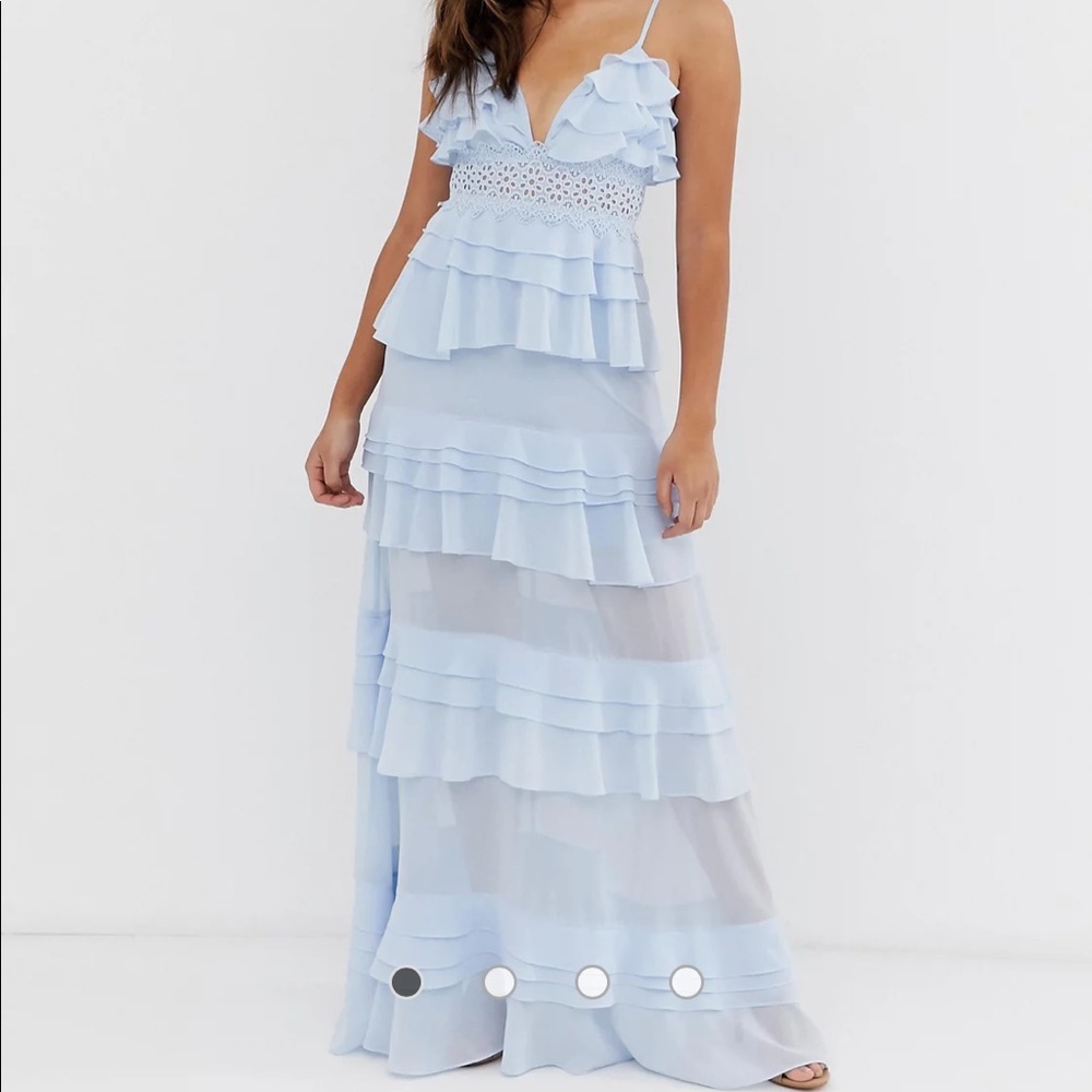 True Decadence frill layered cami maxi dress